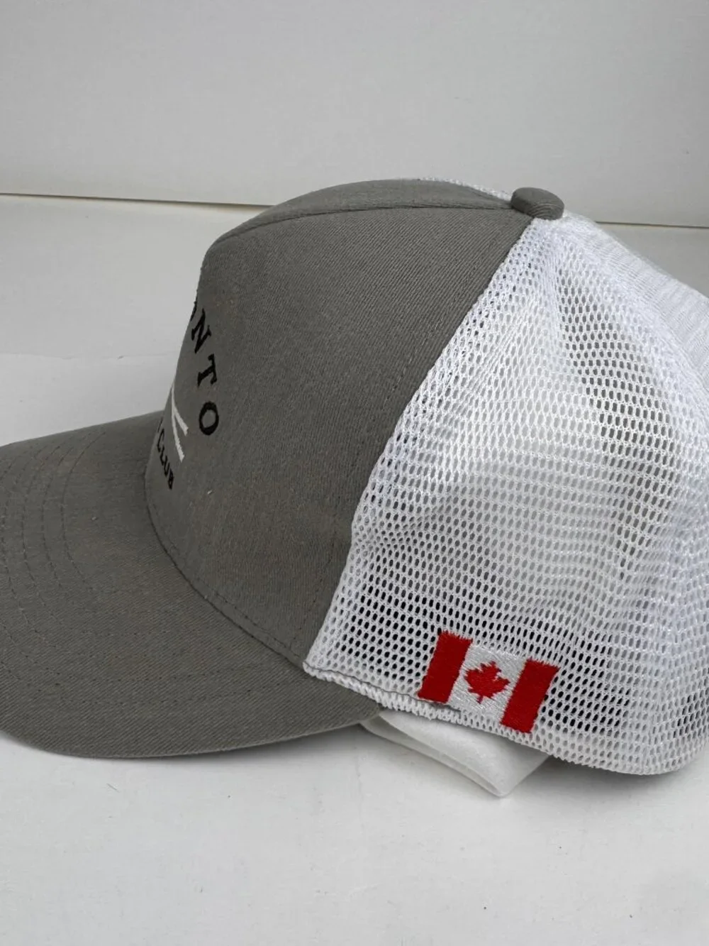 Toronto Sushi Club Trucker Hat Gray Mesh SnapbackCapEmbroidered Chopsticks Stain